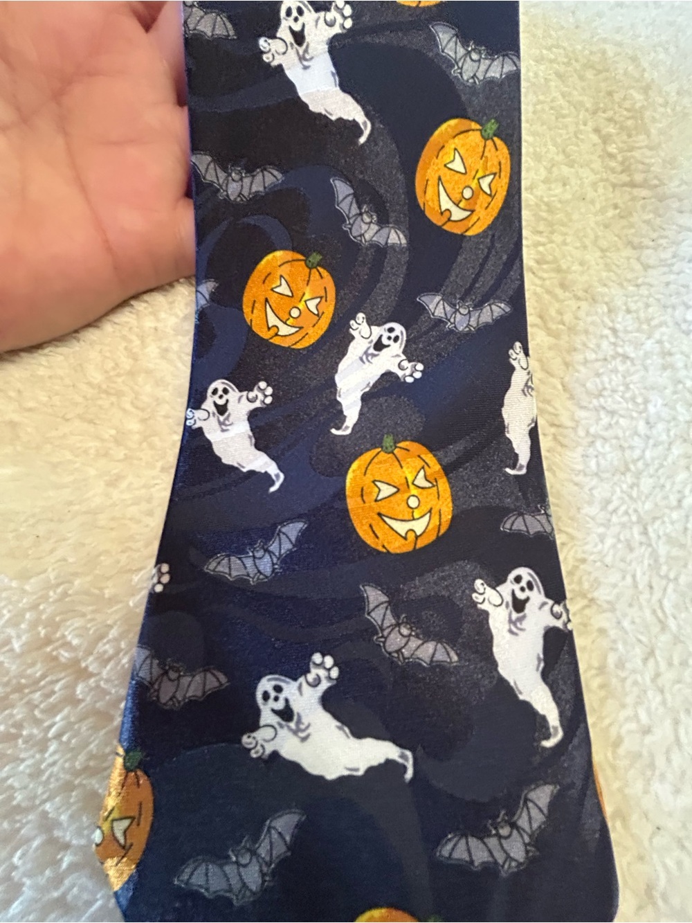 🎁3 for $30 - Halloween Ghost & Pumpkin Necktie